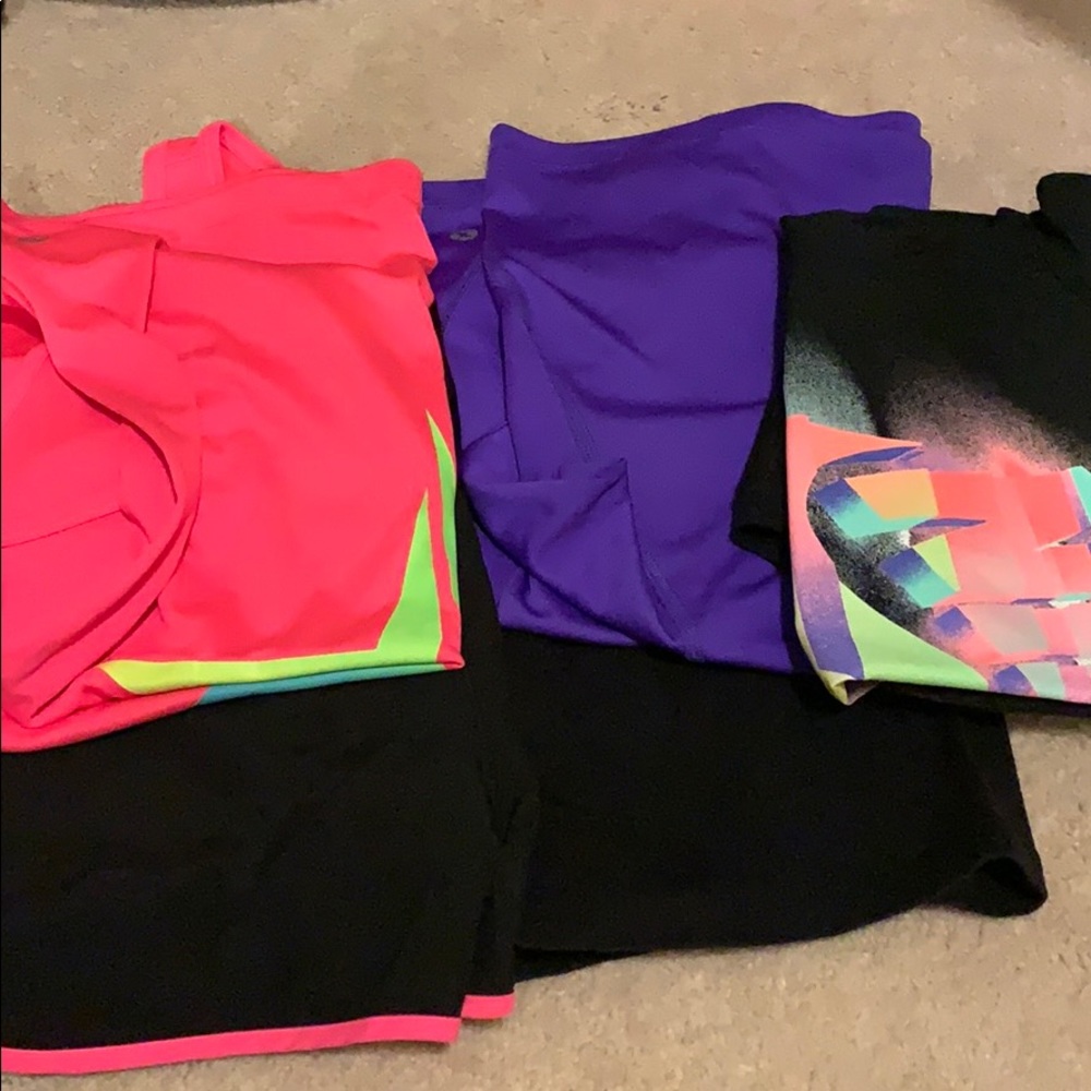 Girls activewear sets and Nike shirt